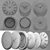 Sleek White Wall Clocks 3D model small image 2