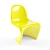 Modern Glossy Plastic Chair 3D model small image 1