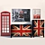 London Inspired Home Decor Set 3D model small image 1