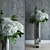 Elegant White Hydrangeas in Tall Vase 3D model small image 1