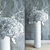 Elegant White Hydrangeas in Tall Vase 3D model small image 2