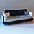 Sleek 3-Seater Sofa 3D model small image 1