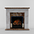 Electric Fireplace Mantel 3D model small image 1