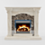 Elegant Electric Marble Fireplace 3D model small image 1