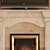 Elegant Electric Marble Fireplace 3D model small image 2