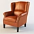 Elegant Knightsbridge Leather Chair 3D model small image 1