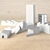 City Tangram: Concrete Puzzle Sculpture 3D model small image 3