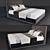 Minotti Bed: Premium Comfort & Style 3D model small image 1