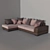 Title: Cozy Comfort Sofa with Plush Pillows 3D model small image 1