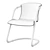 Vintage-Style Steel & Leather Armchair 3D model small image 3