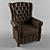 Luxury Leather Armchair 3D model small image 1