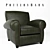 Manhattan Leather Armchair: Stylish & Luxurious 3D model small image 1