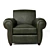 Manhattan Leather Armchair: Stylish & Luxurious 3D model small image 2