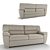 Classic Leather Sofa 3D model small image 1