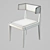 Sleek Ash Base Chair 3D model small image 2