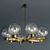 Sleek Swedish Modern Chandelier 3D model small image 1