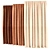 Chic Chocolate Curtains 3D model small image 1