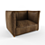 Vintage Leather Armchair 3D model small image 2