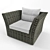 Bolzano Synthetic Rattan Chair 3D model small image 1