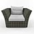 Bolzano Synthetic Rattan Chair 3D model small image 2