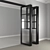Steel-Style Foldable Entry Door 3D model small image 2