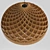 Honeycomb Bamboo Pendant: Crafted Elegance 3D model small image 2