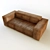 Vintage Leather 3-Seater: Slabby 3D model small image 2