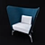 Elegant Comfort Armchair 3D model small image 1