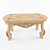 Vintage Beech Wood Coffee Table 3D model small image 1