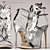 Winged Elegance: Juzeppe Zanotti Sandals 3D model small image 1