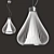 Elegant White Martines Pendant 3D model small image 1