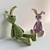 Adorable Rag Hare Duo 3D model small image 2