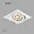 Square 15W LED Downlight 3D model small image 1