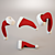 Festive Santa Hats: Spread Christmas Cheer 3D model small image 1