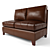 Cameron Leather Love Seat 3D model small image 3