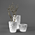 Illuminated Vases with Branches 3D model small image 1