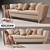 Elegant Beige Sofa GEDONI 3D model small image 1