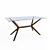 Sleek Magna Glass Dining Table 3D model small image 1