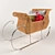 Festive Rattan Sleigh 3D model small image 1