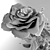 Blooming Beauty: Miniature Rose 3D model small image 2