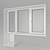 Modern PVC Window with Vray | 8,312 Polygons 3D model small image 1