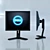 Dell P190ST: Professional LCD Monitor 3D model small image 1