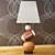 Elegant Brown Table Lamp - L30 x W30 x H61 3D model small image 1