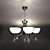 EVT-Lighting Chandelier MAR-137015/5P: Metal, Glass, Crystal, Chrome, 5-Lamp, Adjustable 3D model small image 1