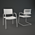 Comfort Mesh Visitor Chairs 3D model small image 3