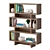 Elegant Bookcase Decor Set 3D model small image 1