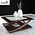 Elegant Wood Dining Table 3D model small image 1