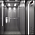 Sleek Stainless Steel OTIS NEVA Elevator 3D model small image 1