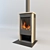 Elegant Sandstone Fireplace 3D model small image 1