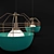 HANDLE Studio Plastic Ceiling Lamp 3D model small image 2